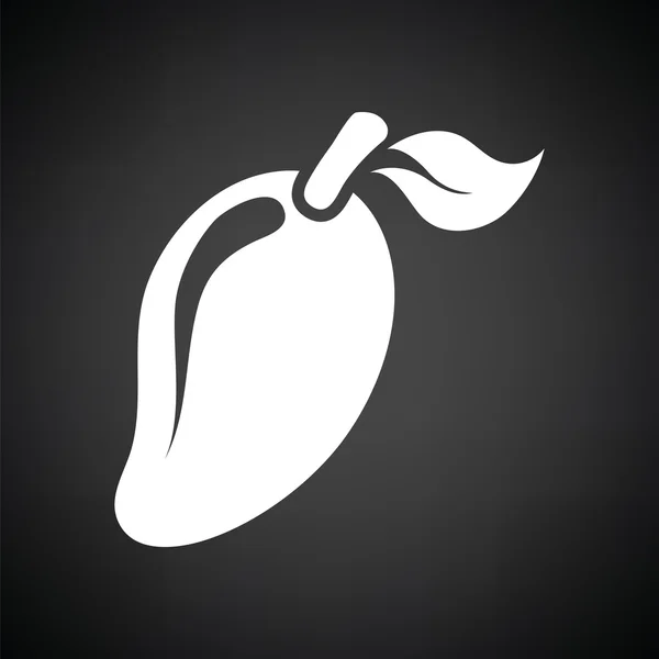 Icono de mango blanco y negro — Vector de stock
