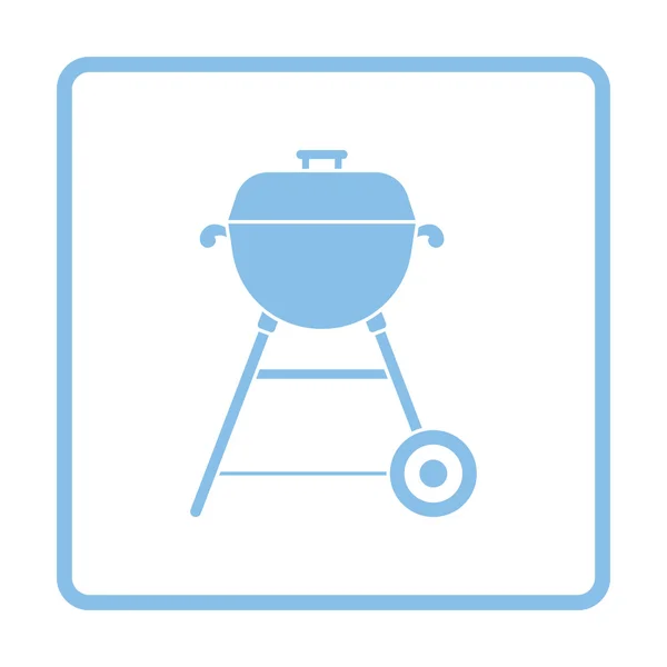 Ícone de churrasco azul —  Vetores de Stock
