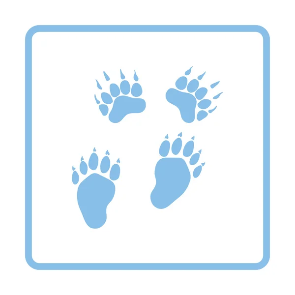 Bear trails  icon — Stock Vector