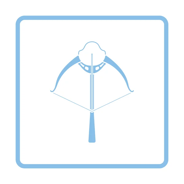 Blue crossbow icon — Stock Vector