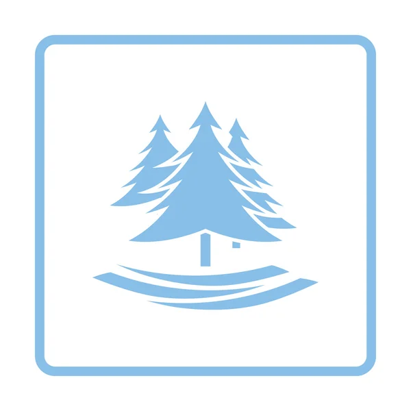 Icono de bosque de abeto — Vector de stock