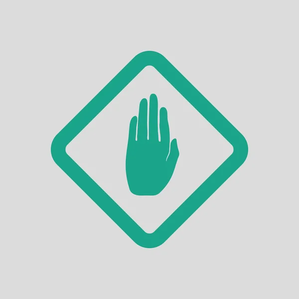 Icono de la mano de advertencia — Vector de stock