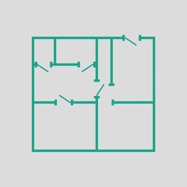 Икона квартирного плана — стоковый вектор