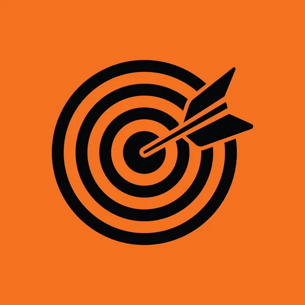 Zielscheibe mit Pfeil im Bulleye-Symbol — Stockvektor