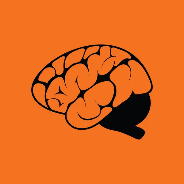Siyah beyin simgesi — Stok Vektör