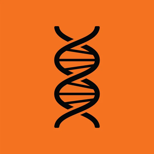 Чорний значок ДНК — стоковий вектор