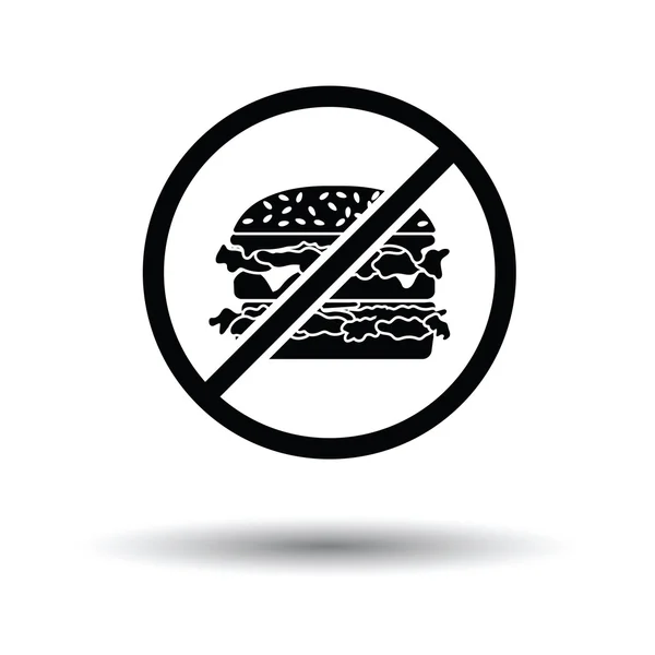 Icono de hamburguesa prohibido — Vector de stock