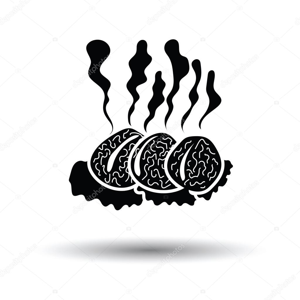 Smoking cutlet icon