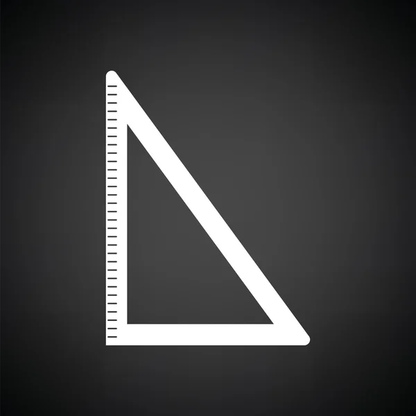 黒と白の三角形のアイコン — ストックベクタ