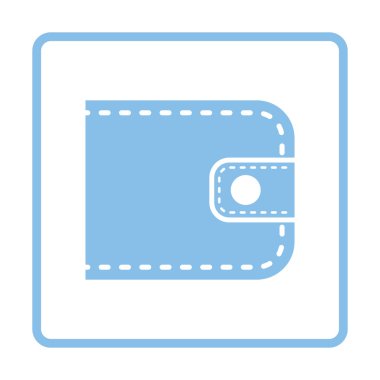 M-cüzdan simgesi. Mavi gövde tasarımı. 