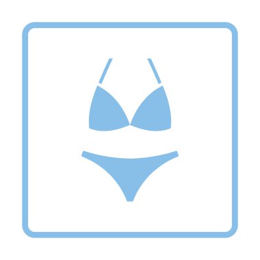 Bikini simgesi. Mavi gövde tasarımı. 