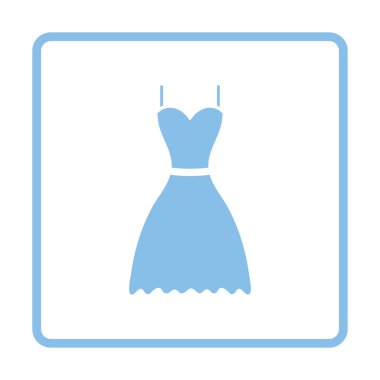 Elbise simgesi. Mavi gövde tasarımı. 