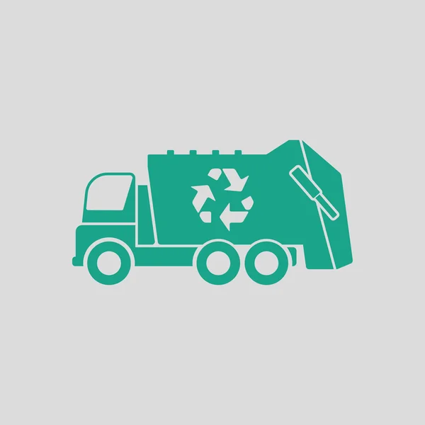 Vuilnis wagen recycleren pictogram — Stockvector