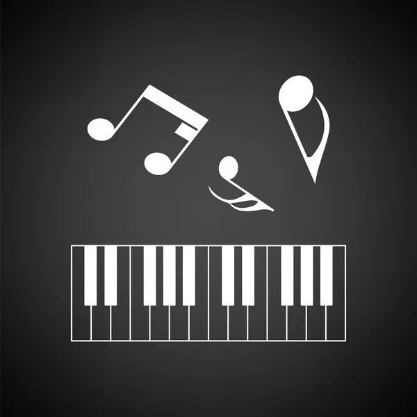 Piano teclado icono — Vector de stock