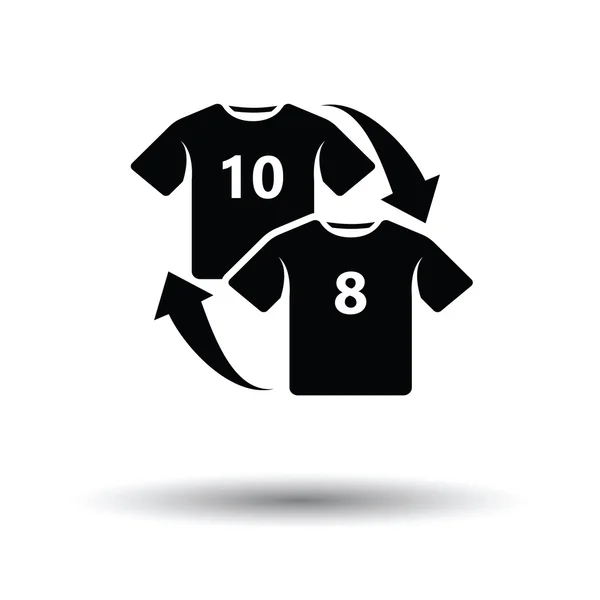 Soccer vervangen pictogram — Stockvector