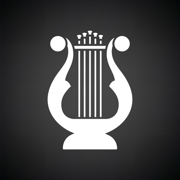 white lyre icon