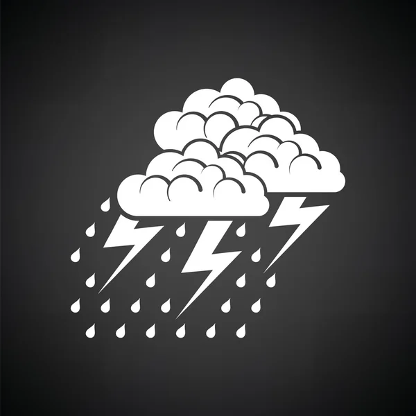 Icône d'orage blanc — Image vectorielle