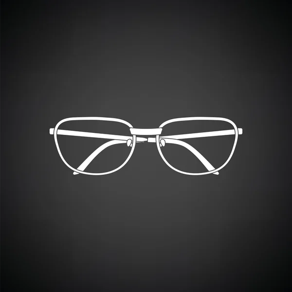 White glasses icon — Stock Vector