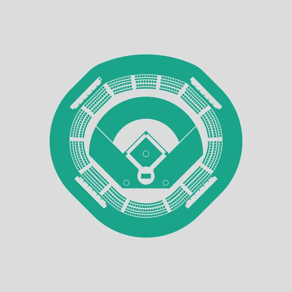 Icono del estadio de béisbol — Vector de stock