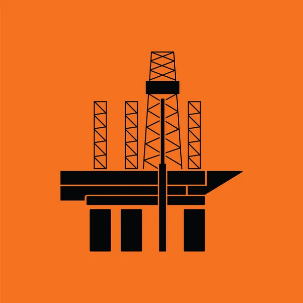 Oil sea platform icon — Stock Vector