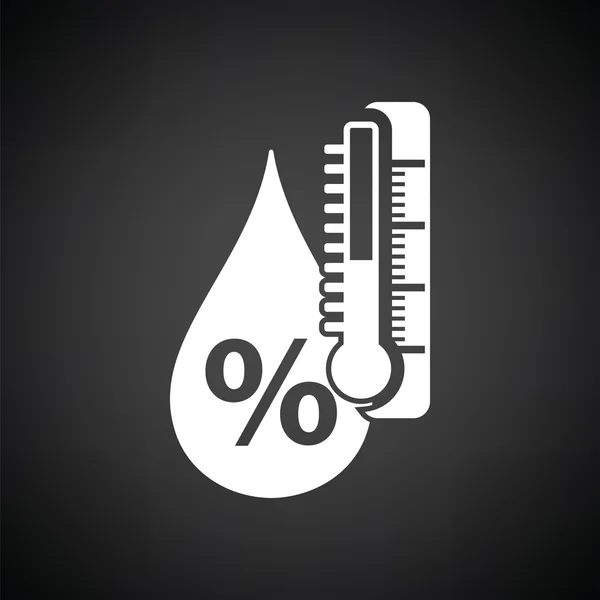 Witte vochtigheid pictogram — Stockvector