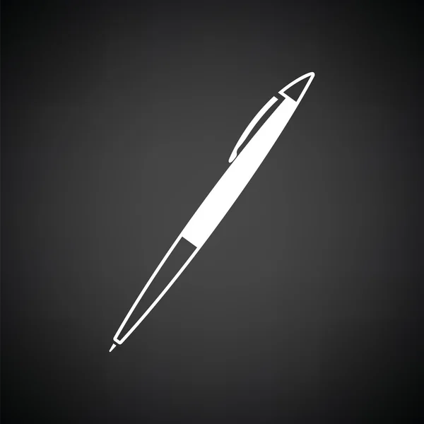 Ícone caneta branca — Vetor de Stock
