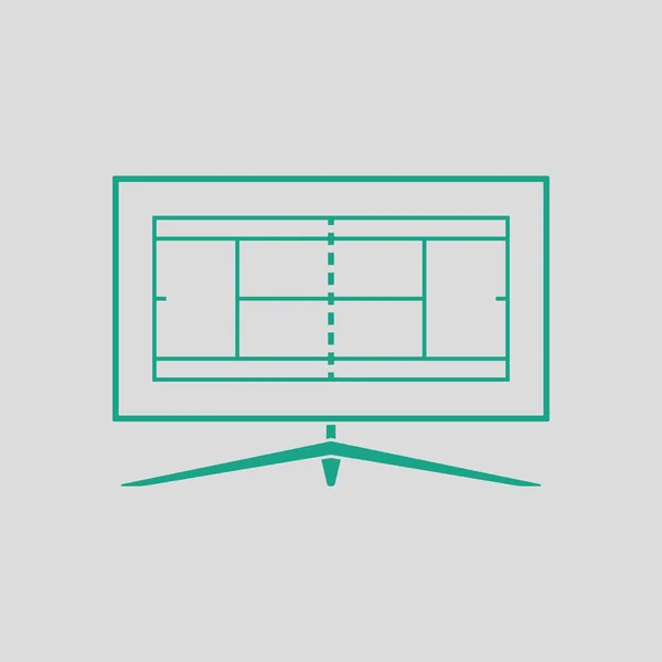 Піктограма перекладу телебачення тенісу — стоковий вектор