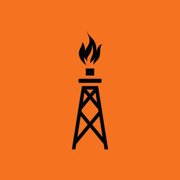 Icono torre de gas — Vector de stock