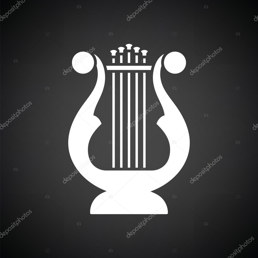 white lyre icon