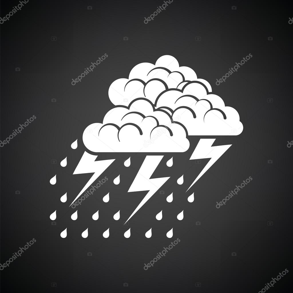 white thunderstorm icon