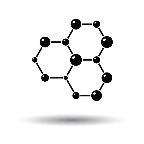 Icono de química hexa conexión de átomos — Archivo Imágenes Vectoriales