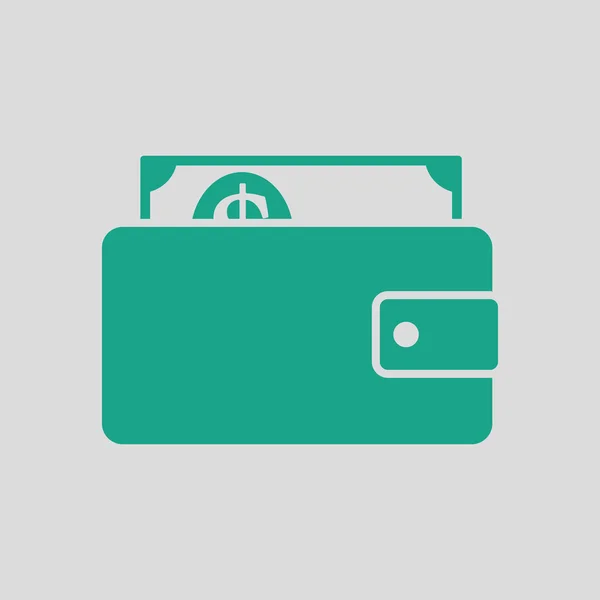 Πορτοφόλι με μετρητά εικονίδιο — Διανυσματικό Αρχείο