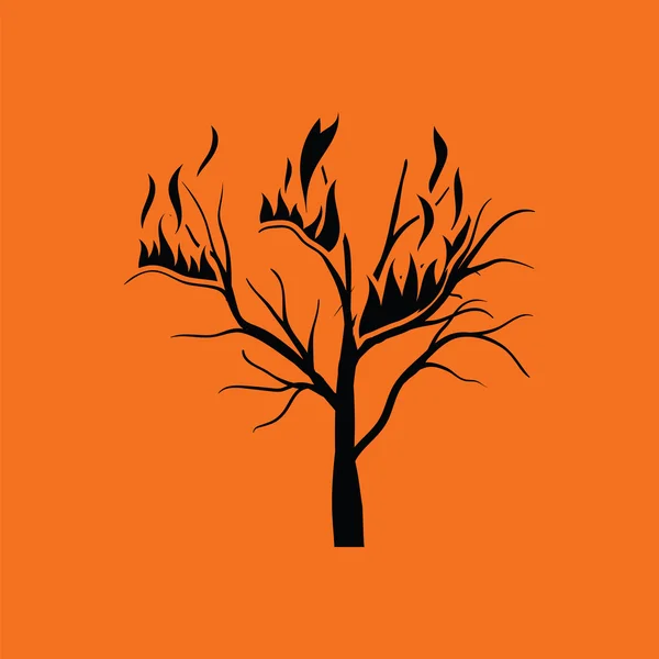 Лісова пожежа значок ілюстрація . — стоковий вектор
