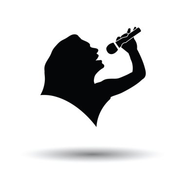 Karaoke womans siluet simge