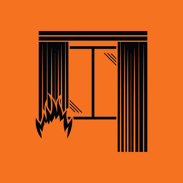 Icône feu maison — Image vectorielle