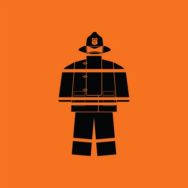 Значок уніформи пожежної служби — стоковий вектор