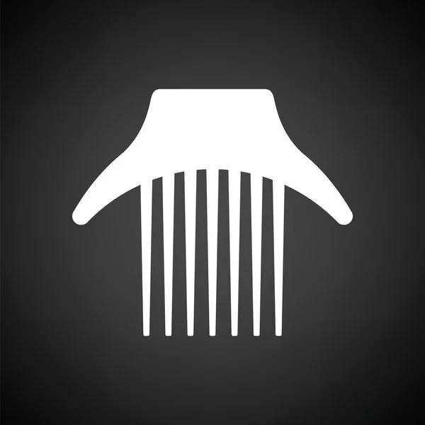 White comb icon — Stock Vector
