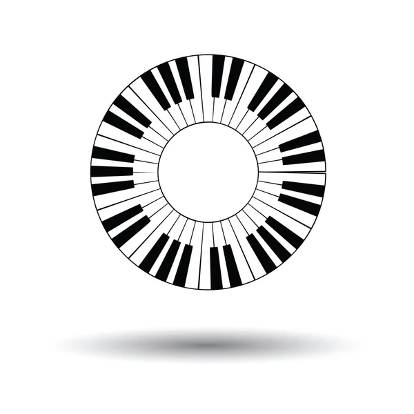 Піктограма клавіатури фортепіанного кола — стоковий вектор