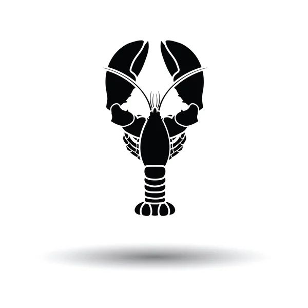 Icono de langosta con diseño de sombra — Vector de stock