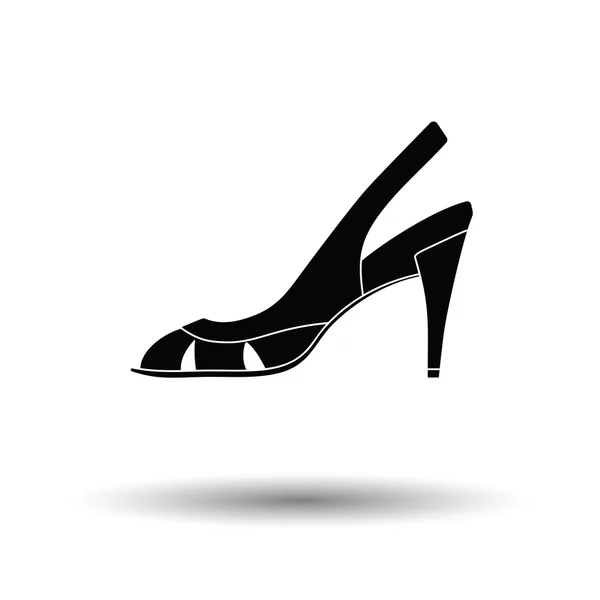 Donna icona sandalo tacco — Vettoriale Stock