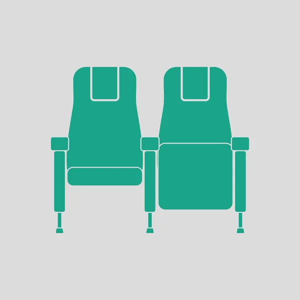 Ícone assentos cinema —  Vetores de Stock