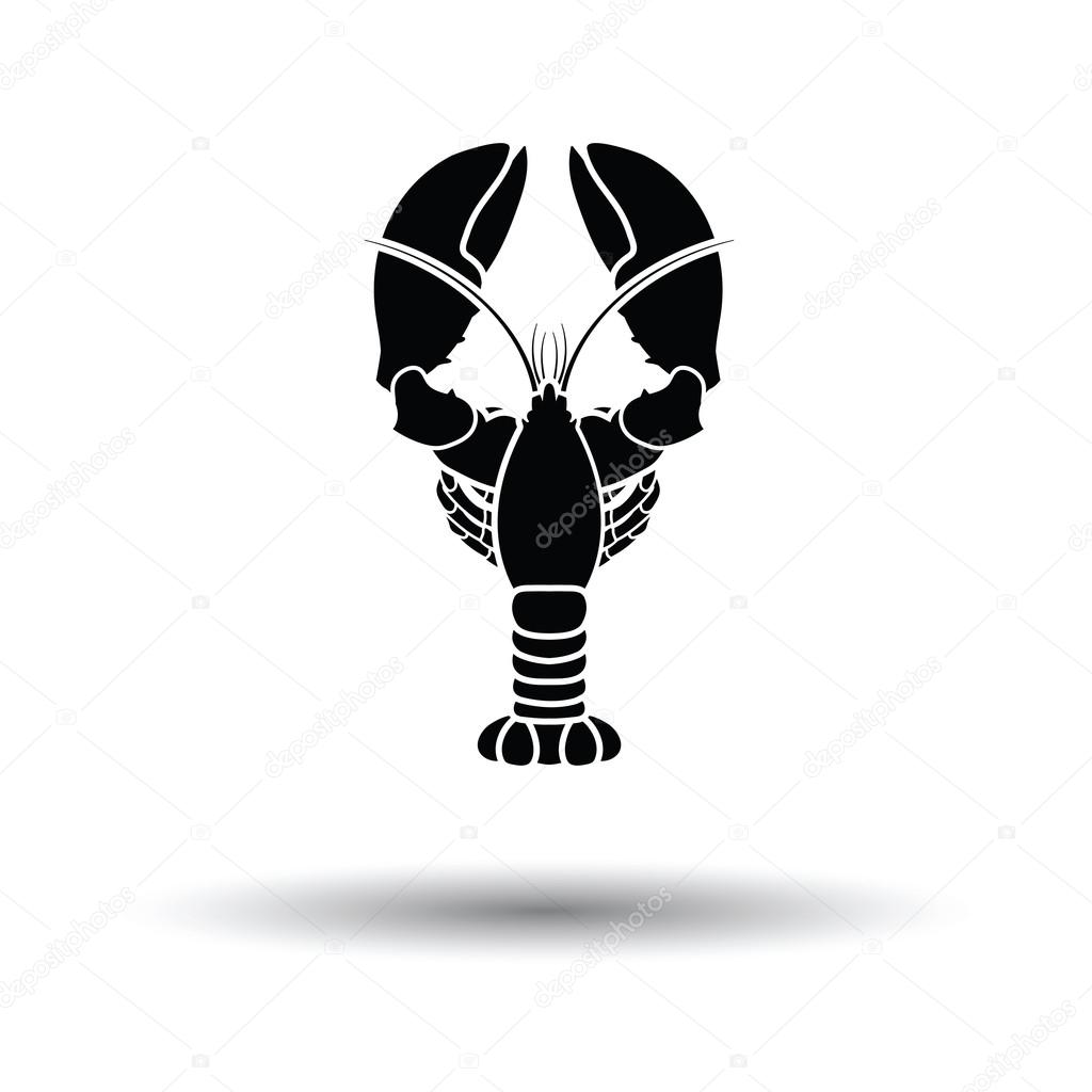 Lobster icon with shadow design