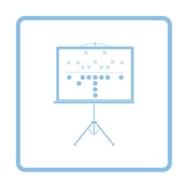 Amerikan futbolu oyun planı stand simgesi