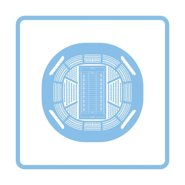 American football stadium bird-eye view icon — Vettoriale Stock