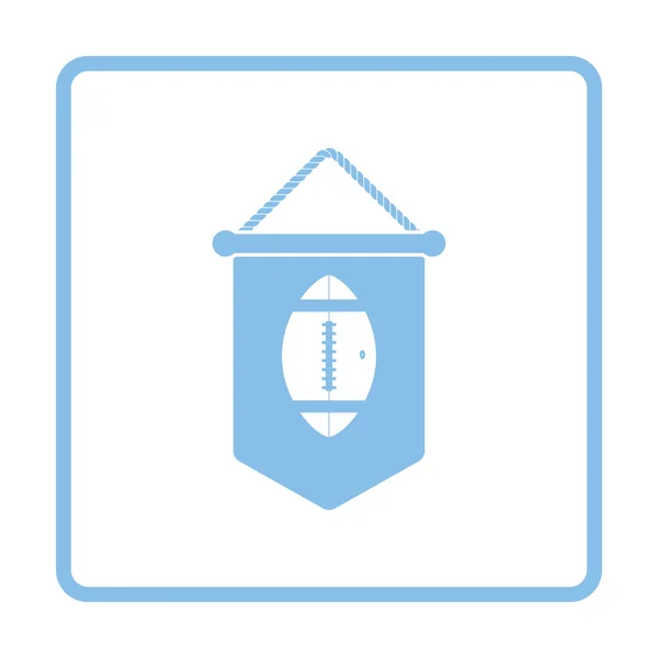 Americký fotbal praporkem ikona — Stockový vektor