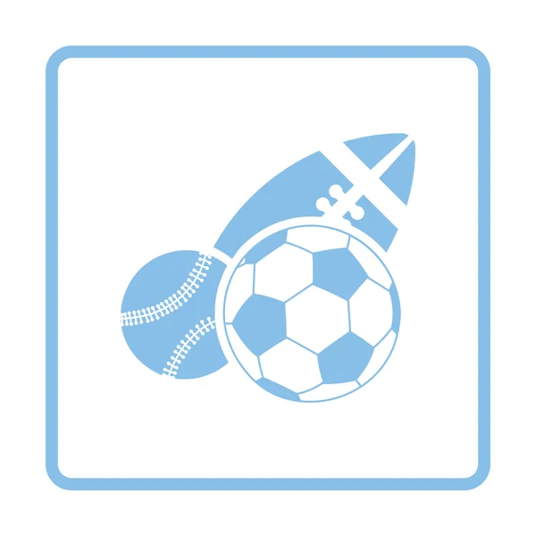 Sport ballen pictogram — Stockvector