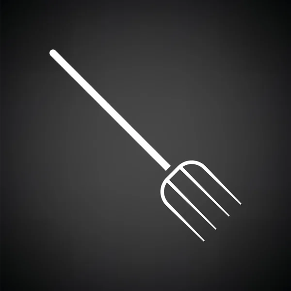 Fehér pitchfork ikon — Stock Vector