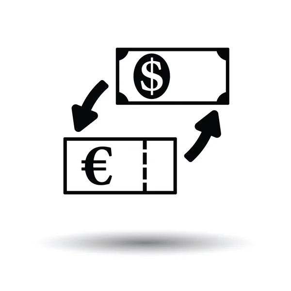 Dólar da moeda e ícone de câmbio do euro — Vetor de Stock