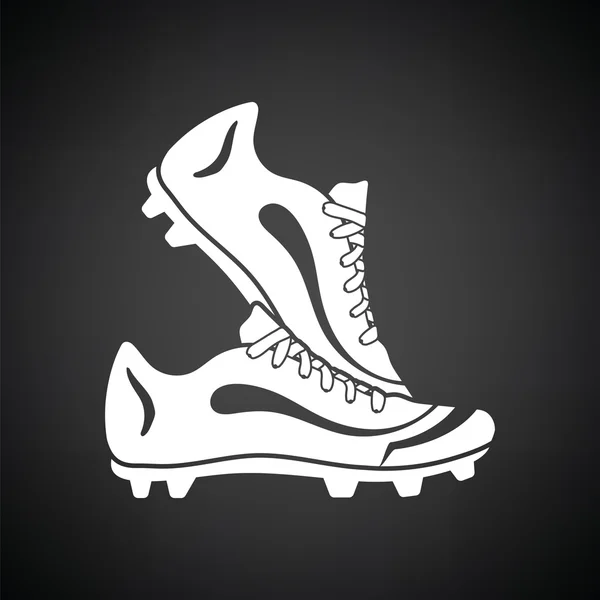 Піктограма парного футболу черевиків — стоковий вектор