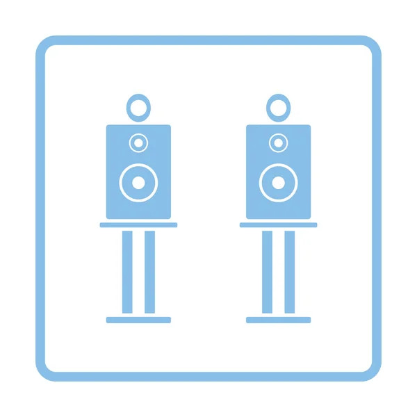 Système audio haut-parleurs icône — Image vectorielle